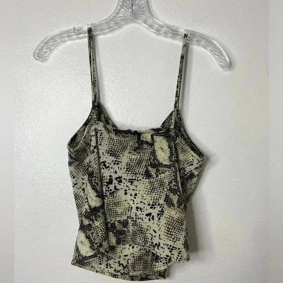 Kendall & Kylie Animal Print Snake Print Cami Top - Picture 3 of 4